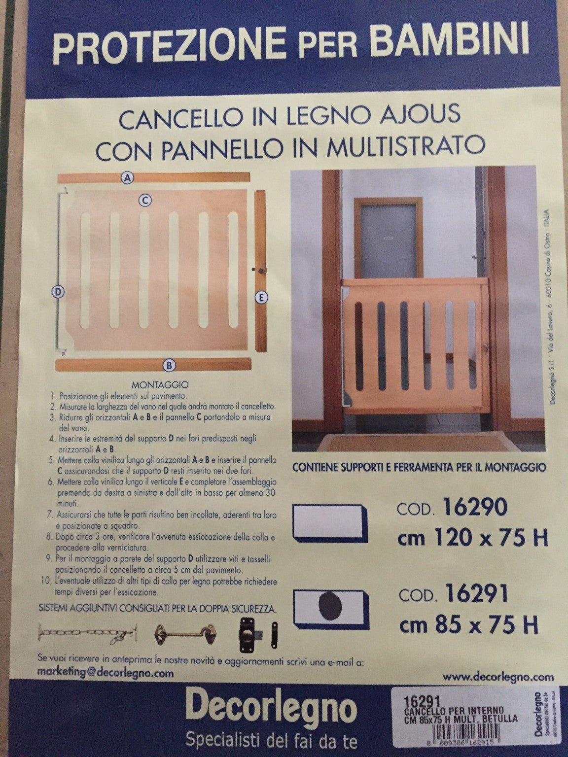 Cancellino con pannello in betulla: sicurezza e design per la tua casa