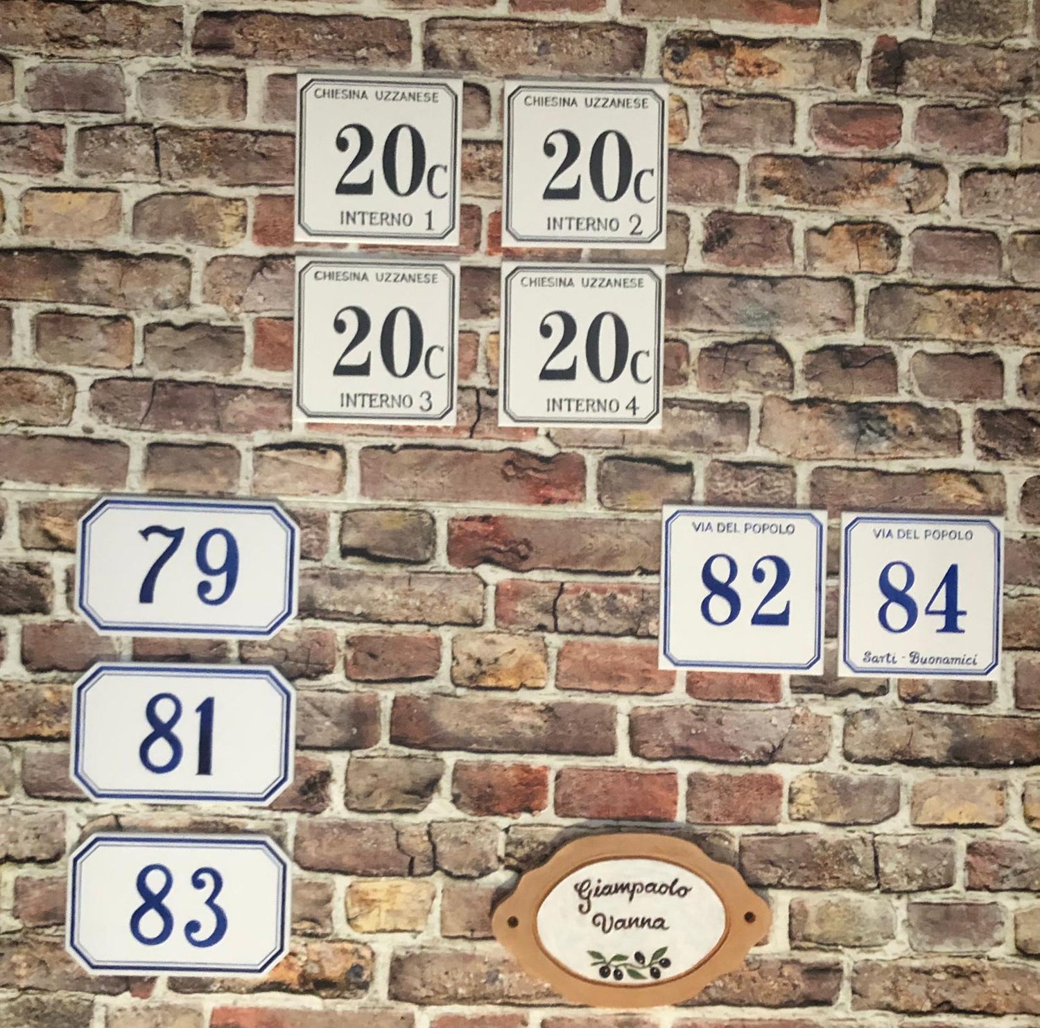 Numeri civici personalizzati in ceramica