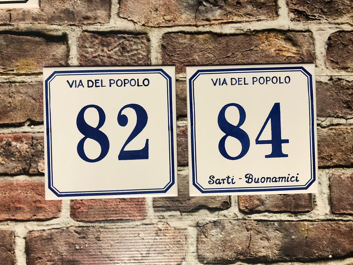 Numeri civici personalizzati in ceramica