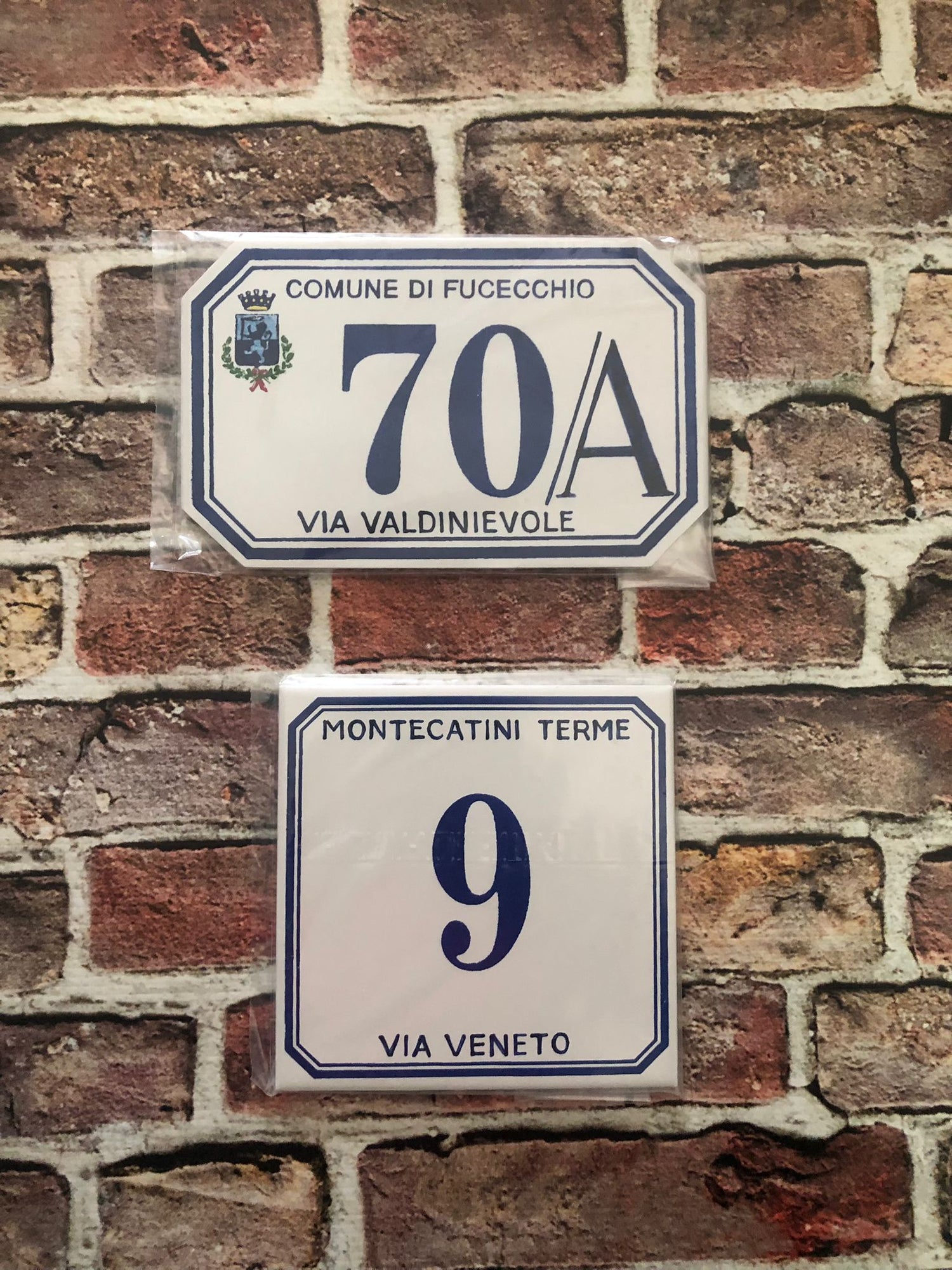Numeri civici personalizzati in ceramica