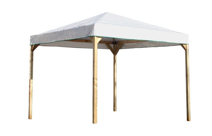 Gazebo basic 3x3 con telo PVC bianco: stile, protezione e praticità per i tuoi spazi all’aperto