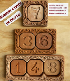numeri civici terracotta toscana 